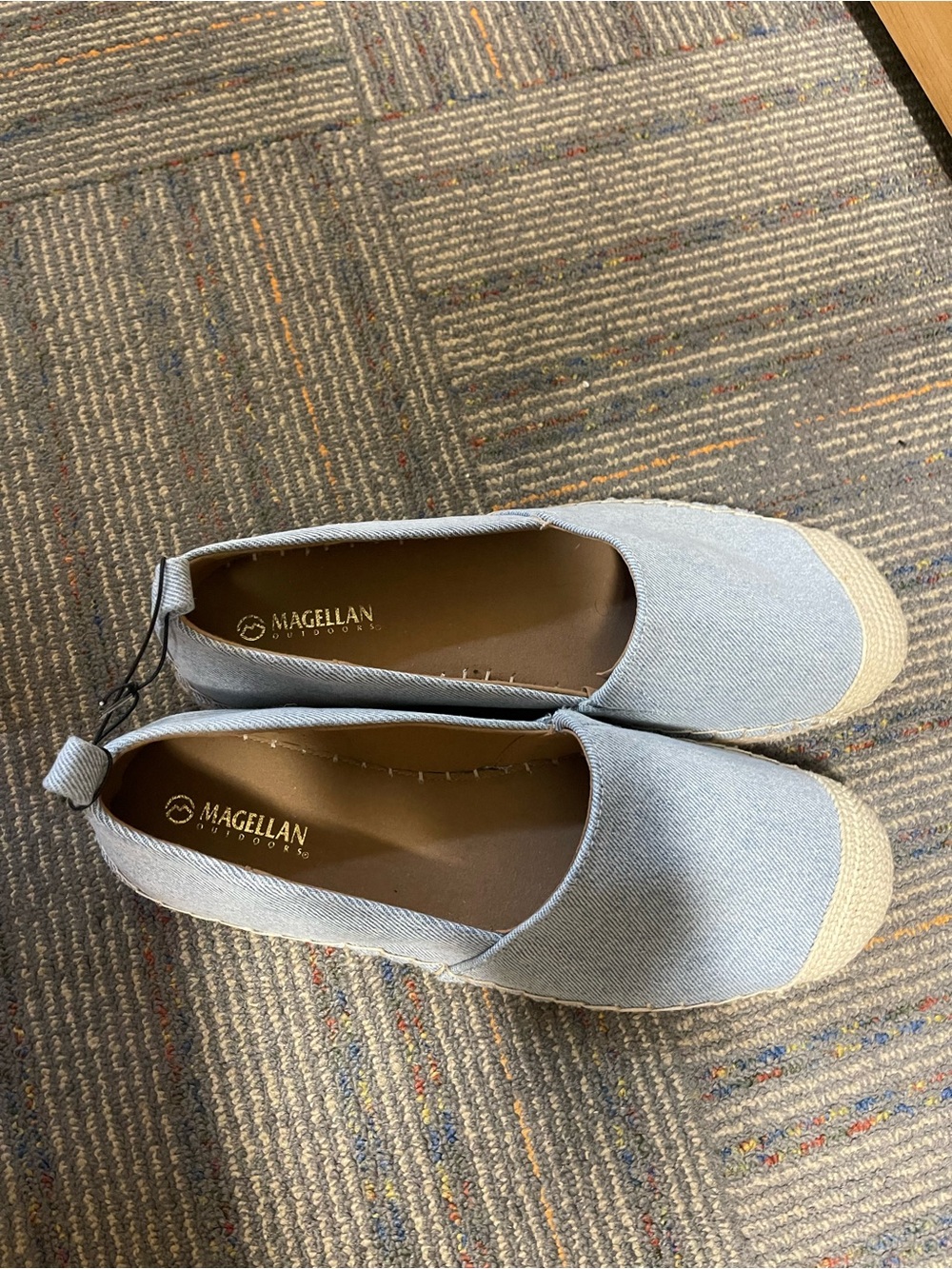 Magellan Outdoors Women's Pale Blue Espadrille Slip-On Flats NWOT
